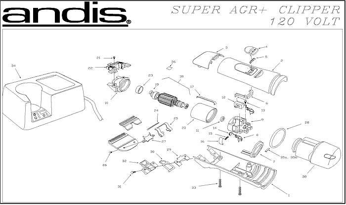andis agr+ animal clipper