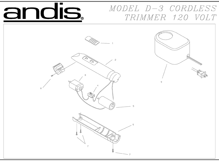 andis d3 cordless trimmer