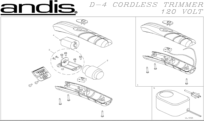 andis d4 animal cordless trimmer